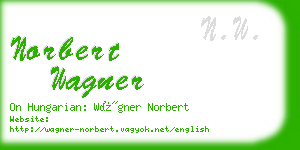 norbert wagner business card